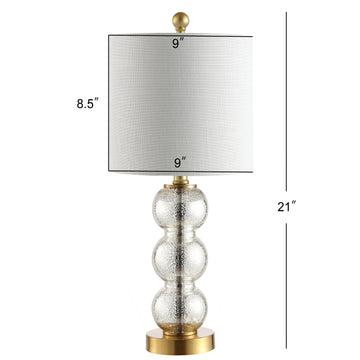 February 21" Glass/Metal LED Table Lamp - JONATHAN Y